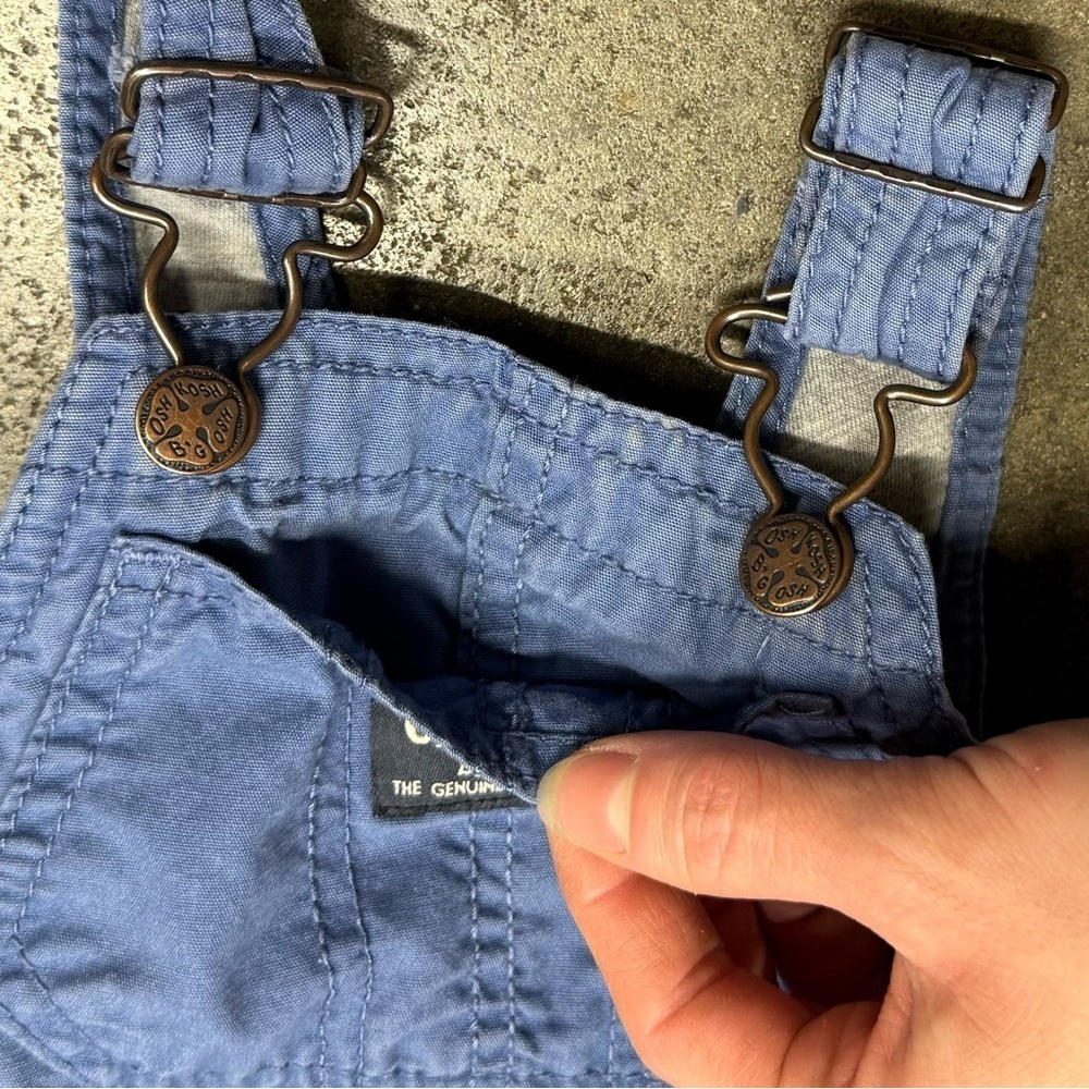 Vintage OshKosh B'gosh Lined Overalls Cargo Baby Bibs Pants USA Style - Picture 6 of 10
